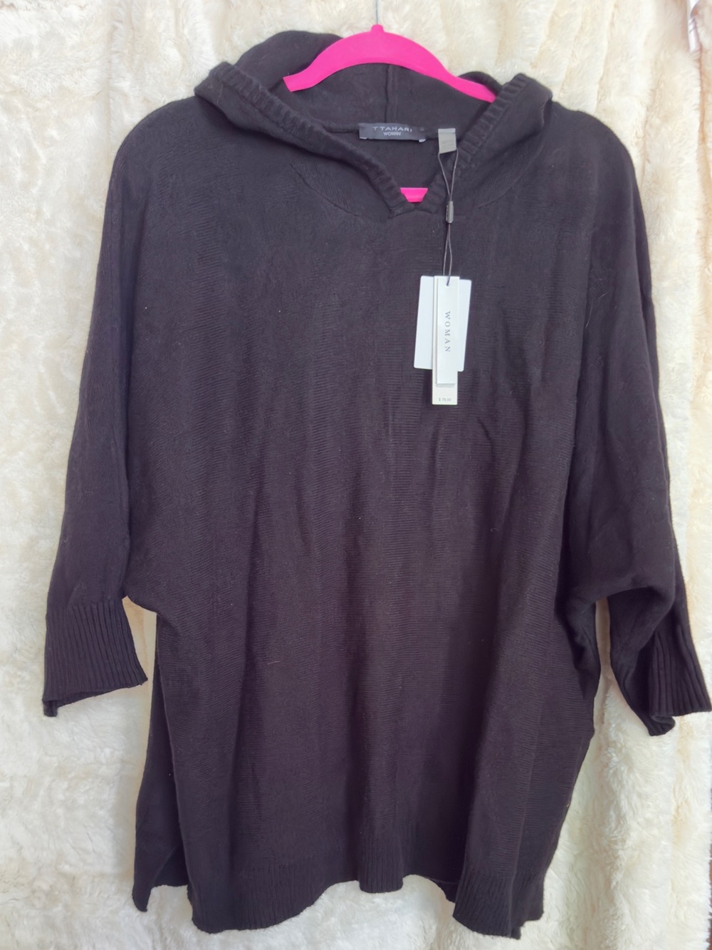 Black Hooded Knit Sweater